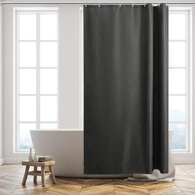 Immagine prodotto di Tenda da bagno grigio scuro, 120 x 200 cm, in tessuto, lavabile, impermeabile, antimuffa