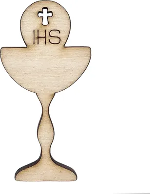 Image de Calice de première communion en bois 6cm