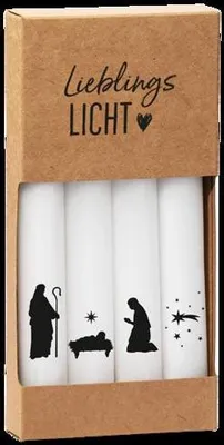 Produktbild von 4er-Set Stabkerzen - Weihnachten
