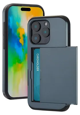 Produktbild von imoshion Backcover mit Kartenfach iPhone 16 Pro - Dunkelblau