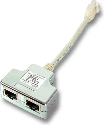 Produktbild von EFB Elektronik K5125.015, RJ-45, 2 x RJ-45, 0,15 m, Weiß