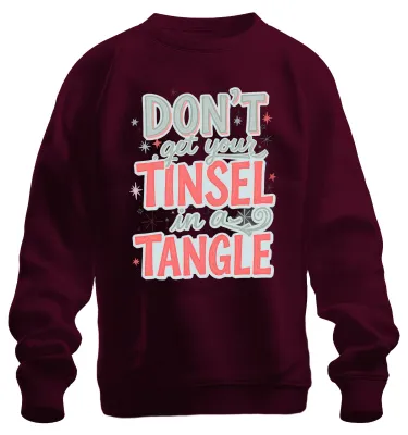 Immagine prodotto di Non fatevi ingarbugliare da lustiger Weihnachtsspruch Unisex Felpa Pullover, Borgogna, M
