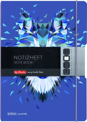 Immagine prodotto di Herlitz Notizheft my.book flex A4 PP 2x 40Bl. kar/lin Wolf