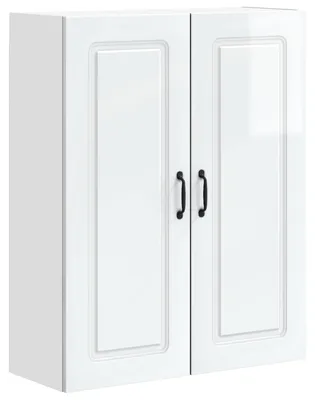 Produktbild von vidaXL Geschirrspülerfront Kalmar Hochglanz Weiß 80 x 31 x 100 cm