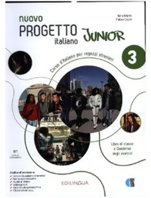 Imagen del producto de Nuevo Proyecto italiano junior 3: libro de texto y ejercicios para el aprendizaje del italiano