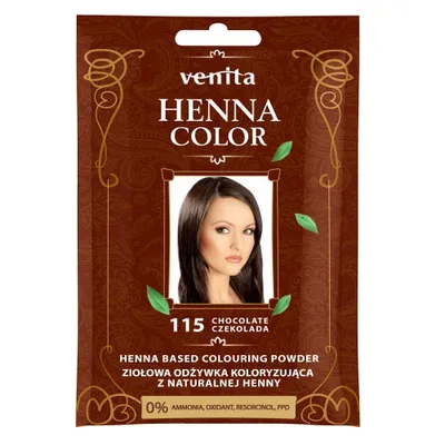 Produktbild von VENITA Henna-Pulver Nr. 115 Schokolade 25g - pflanzlicher Farbstoff