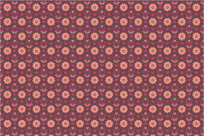 Produktbild von Wallario selbstklebendes Poster - Muster mit Blumen und Herzen, Größe: 100 x 150 cm