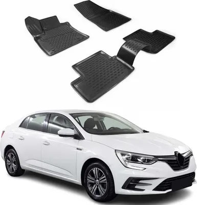Zdjęcie produktu dla 2016-2021 Renault Megane Limo dywaniki podłogowe TPE czarne 4 szt