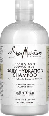 Produktbild von Shea Moisture 100% Virgin Coconut Oil Daily Hydration Shampoo 13oz 384ml Haarwaschmittel