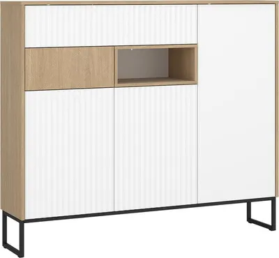 Produktbild von Kommode Hati, 3 Türen, 2 Schubladen, 132 cm hoch, 148,2 cm breit, 40 cm tief