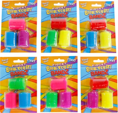 Productafbeelding van Fidget, rekbare bandjes, 3 stuks.