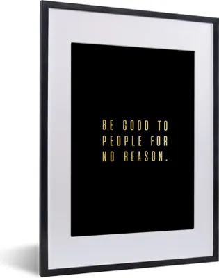 Produktbild von MuchoWow® Gerahmtes Poster Zitat - Sprichwörter - Gold - Schwarz 30x40 cm - Poster mit Schwarzem Bilderrahmen Wandposter Rahmen Foto Bilder - Wandposter Schlafzimmer