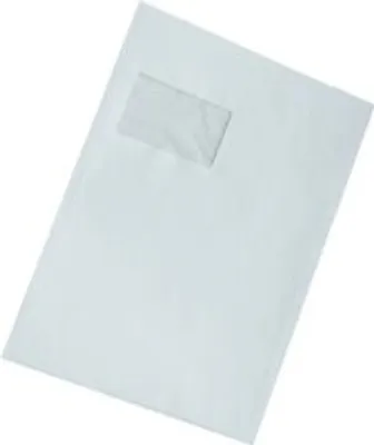 Produktbild von Büroring Versandtasche DIN C4, mit Fenster, haftklebend, 90g/qm, weiß, 250 Stück