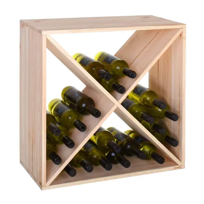 Produktbild von Weinregal 60 cm, Modul X-CUBE, natur, Holz