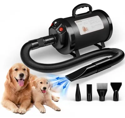 Zdjęcie produktu dla Suszarka do psa - Suszarka do sierści - 3800 W - 15 do 75 m/s - 4 dysze