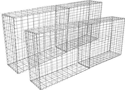 Produktbild von MonsterShop Gabionen Steingabionen Gabionenkörbe Drahtkorb Steinkörbe Gitterkorb Gabionenzaun 100cm x 95cm x 30cm 4 Körbe beeinhaltet