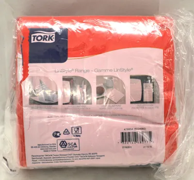 Produktbild von Tork Linstyle Dinnerservietten, Mohnrot, 50 Stück