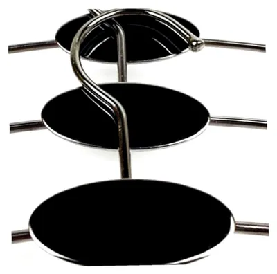 Produktbild von 10 Metallkleiderbügel in Schwarz mit rutschfesten Clips zur Aufbewahrung von Unterwäsche und Kleidung, platzsparend