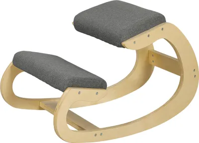 Produktbild von Ergonomischer, schaukelnder Kniehocker für Homeoffice, zur Verbesserung der Körperhaltung, Grau