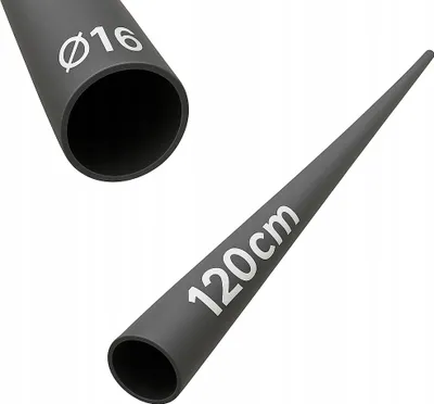 Immagine prodotto di Tubo - Tubo d'acciaio - 120 cm - ⌀ 16 mm - Nero - Verniciato a polvere - Ringhiera per scale - Riempimento balaustre