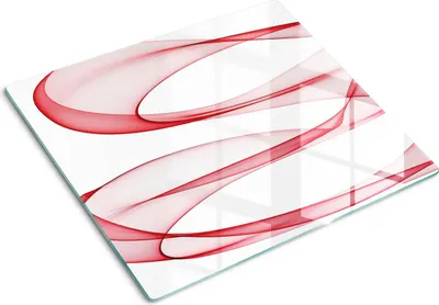 Imagen del producto de Placa de protección de vidrio – Cubierta para placa de cocina – Cubierta para placa de inducción – 60x52 cm – Limpieza fácil – Vidrio templado – Diseño abstracto con ondas