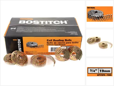 Produktbild von Bostitch Dachpappnägel 3,1x19mm Glatt verzinkt für Dachpappnagler Prebena Makita AN454 DeWalt