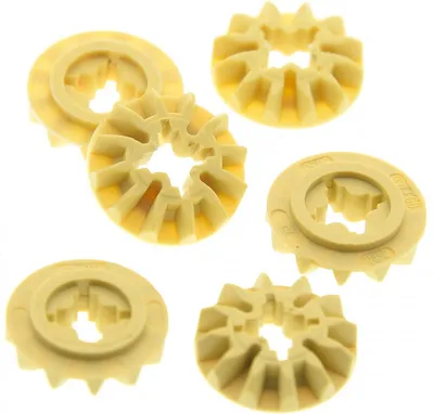 Obrázek produktu pro 6x ozubené kolo Lego Technic 12Z béžové ozubené kolo diferenciálu převodovky 4514556 6589