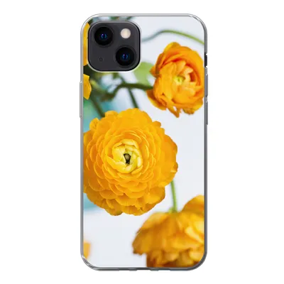 Produktbild von MuchoWow® Handyhülle Schutzhülle Hülle für iPhone 13 mini Blumen - Draußen - Orange Silikon Softcase Handy Hülle - Softcase