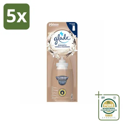 Immagine prodotto di 5 ricariche Glade Sense & Spray, profumo Romantic Vanilleblüte, 18 ml, confezione risparmio, 5 pezzi