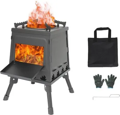 Produktbild von Famanu Tragbare Faltbare Holzofen für Outdoor Kochen und BBQ - Kompakt