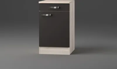 Produktbild von Küchen Unterschrank mit Arbeitsplatte Faro U506-9 in anthrazit 50 cm breit
