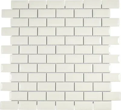 Produktbild von Karamikmosaik Brick bond diamond elfenbein 30x30 cm