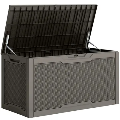 Produktbild von YITAHOME Gartenbox Auflagenbox 380 L Aufbewahrungsbox Kissenbox, Wasserdicht, 115x55x58,5 cm, Für Sitzauflagen Gartengeräte