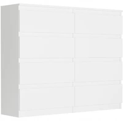 Obrázek produktu pro Komoda 120 cm 8 zásuvek skříňka FRAMIRE R-120-S8 bílá