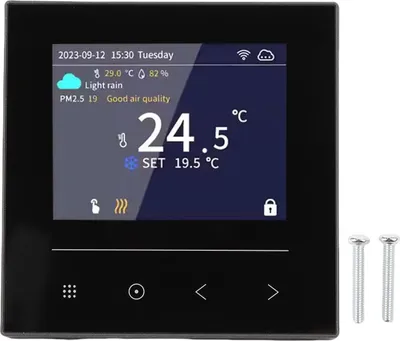 Productafbeelding van LCD-kleurenweergave, thermostaat, WiFi, app-bediening, slimme temperatuurregelaar voor wandkachel