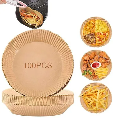 Produktbild von 100 Stück Antihaft-Backpapier, wasserdicht, ölabweisend, für Airfryer, Backofen, Grill