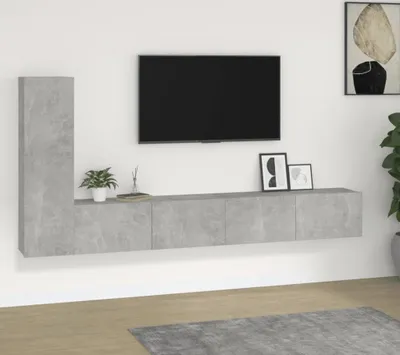 Obrázok produktu pre vidaXL 3-dielna súprava TV skriniek betónová sivá odvodená od dreva