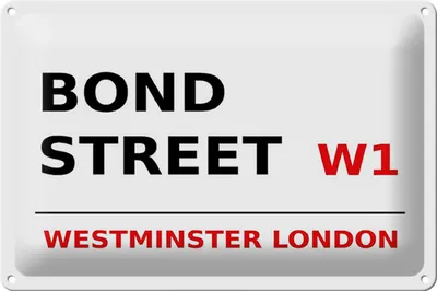 Produktbild von Blechschild London 30x20cm Bond Street W1