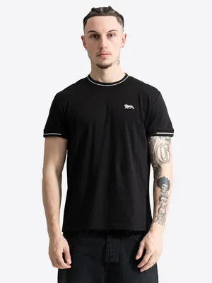 Produktbild von Herren T-Shirt normale Passform CUFFLEY Black/Ecru L Lonsdale