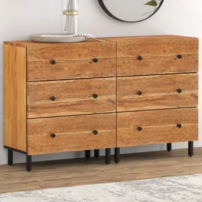 Produktbild von Beistellschränke 2 Stk. 60x33x75 cm Massivholz Akazie 3206285