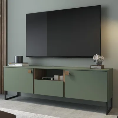 Image de Muravera - Meuble TV 179x40x60 cm Vert, un tiroir