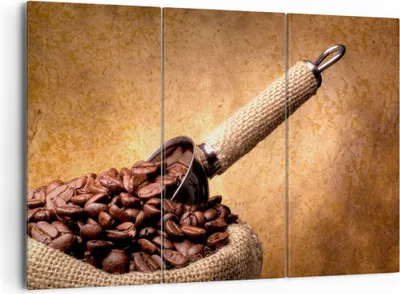 Produktbild von Bild auf Leinwand - Leinwandbild - Kaffee Getreide geröstet - 165x110cm - Wand Bild - Wanddeko - Leinwanddruck - Bilder - Kunstdruck - Wanddekoration - Leinwand bilder - Wandkunst - CE165x110-2536