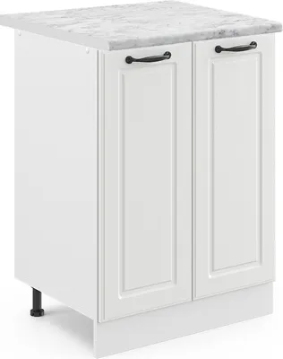 Produktbild von Küchenunterschrank Vicco R-Line Weiß Landhaus 60 cm , AP Marmor, Model 45966