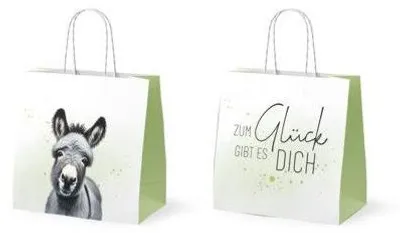 Produktbild von Geschenktragetasche Lucky Friends, Esel, 15 × 15 × 8 cm