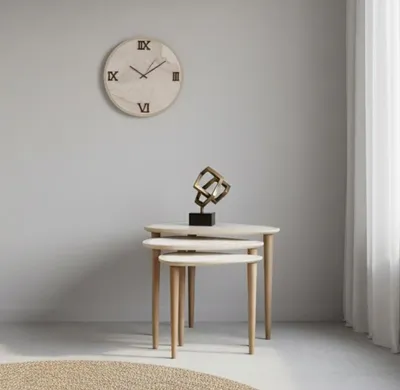 Produktbild von Wohnzimmer Set Moderner Stil Holzrahmen Beige Raffiniertes Design