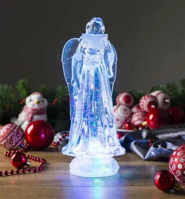 Produktbild von LED Dekoration MAGICHOME WEIHNACHTSENGEL, mit Glitzer, Innen, 10x25 cm