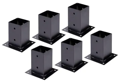 Produktbild von Alberts 825201 Aufschraubhülse - schwarz - kunststoffbeschichtet - 91 x 91 mm, 6er Set