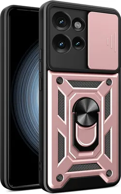 Produktbild von Hülle für Motorola Edge 50 Magnetische Ring Ständer Halter Dia Kameraschutz TPU Bumper Silikon Schutzhülle Rosa