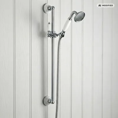 Produktbild von PaulGurkes Brausestange Retro mit Handbrause Keramik Duschstange Set Nostalgie