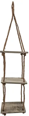 Immagine prodotto di Scaffale a 3 livelli in legno vecchio - 108x27 cm - con cordicella